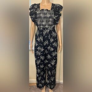 Sea New York Black and White Floral Jumpsuit